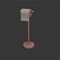 Sturdy Metal Toilet Paper Holder Stand with Roll for Bathroom Use