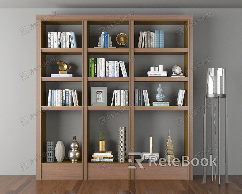 Modern Bookcase High Decorative Cabinet Floor Lamp model