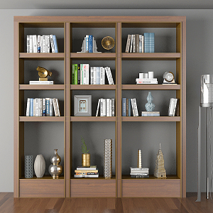 Modern Bookcase High Decorative Cabinet Floor Lamp 3d model