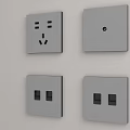 switch socket panel socket 3d model