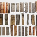Garden Landscape Design Using Reclaimed Wooden Planks and Natural Textured Logs