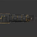 Vintage Texas Express Steam Train Model With Black Gold Accents And Detailed Wheels
