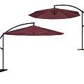 Outdoor Patio Sunshade Canopy With Arched Metal Stand And Sturdy Base For Garden Use