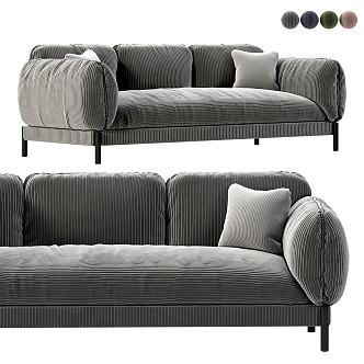 Modern double sofa 3d model