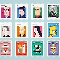 Colorful Decorative Ornament Set Featuring Cartoon Character Stamp Designs And Various Styles
