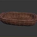 Wooden Plate Decoration With Oval Shape And Handles For Simple Design