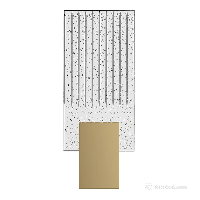 Modern Wall Light With Vertical Stripes And Gold Base For Home Interior 3d model 