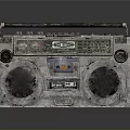 Vintage Radio With Large Speakers AM FM Cassette Player And Metal Handle