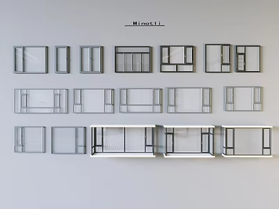 Casement Windows Various Design Types And Structural Details For Buildings 3d model