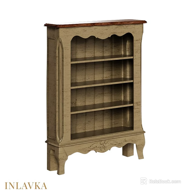 Vintage Wooden Chest of Drawers With Carved Details and Decorative Legs Design 3d model 