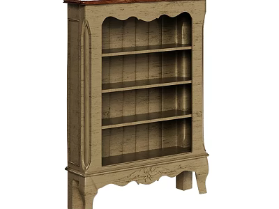 Vintage Wooden Chest of Drawers With Carved Details and Decorative Legs Design 3d model