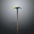 Axe Shaped Lighting Combination With Black Yellow Accents And Wooden Handle Design