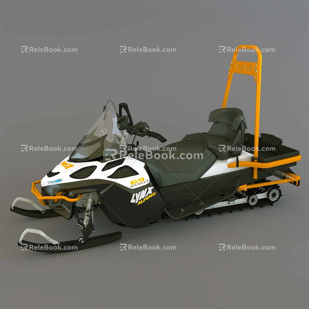 Snowmobile mechanical car motorcycle snowmobile motorboat equipment sports sports 3d model