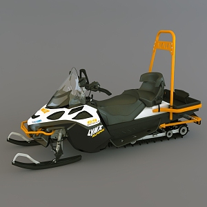 Snowmobile mechanical car motorcycle snowmobile motorboat equipment sports 3d model