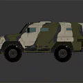 Camouflage Armored Military Vehicle With Off Road Tires And Rugged Design