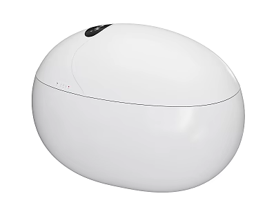 Modern White Round Toilet With Sleek Design And Smart Sensor Features 3d model