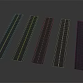Various Road Components With Yellow Solid Lines White Dashed Markings And Smooth Surfaces 3d model