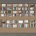 Modern Bookcase Books 3d model