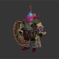 Modern Game Role Warrior Samurai 3d model