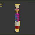 Automotive Shock Absorber With Silver Top Yellow Component Black Spring And Bottom Connector