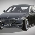 Modern Black Mercedes-Benz Luxury Sedan With UK Plate And Alloy Wheels