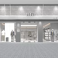 Elegant Sleek Contemporary Clothing Store With Well Arranged Apparel Display And Fashionable Mannequin Setups