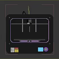 Modern printer three-axis printer CNC printer machining center CNC system 3d model