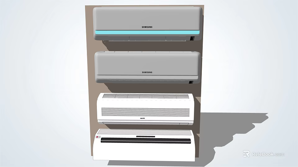 Samsung Air Conditioner Fans Various Models And Sleek Design For Home Use 3d model 