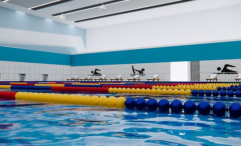 Swimming Pool Fitness 3d model