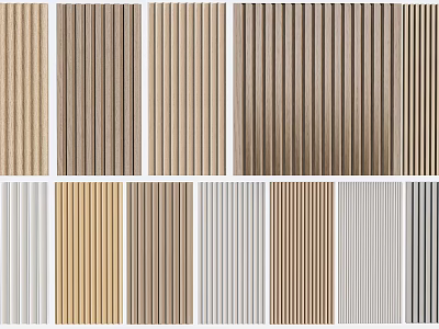 Modern Textured Wall Panels With Various Colors And Patterns For Interior Design 3d model