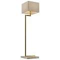 Modern Gold Floor Lamp With Fabric Shade And Sleek Metal Stand Design