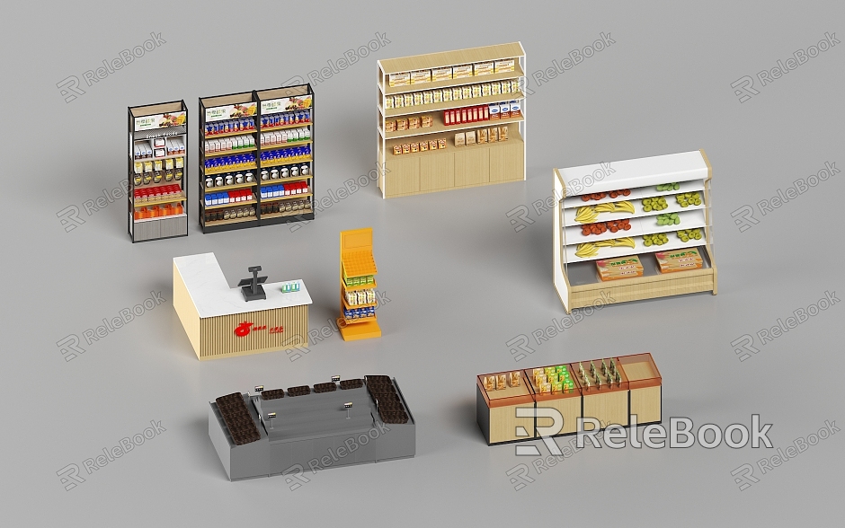 Modern Supermarket Snack House Shelf Supermarket Shelf model