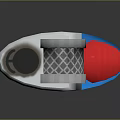 Blue Cylindrical Object With Silver Red Top And Yellow LIFT Logo