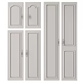 Light Gray Cabinet Doors With Various Designs And Metal Handles For Furniture