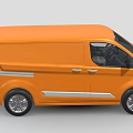 Orange Commercial Van With Modern Exterior Design And Stylish Body Features