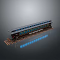 Vintage Black Train Carriage With Blue Windows On Rail Tracks And Yale Logo