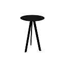 Minimalist Modern Black Round Side Table Featuring Three Slim Legs Design 3d model