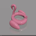Elegant Pink Swing Door Design Featuring Flamingo Inspired Decorative Details