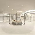 Modern Minimalist Clothing Store Interior With Mannequin Displays Sofa And Clothing Racks