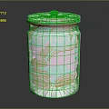 Crunchy Seeded Cookies in Clear Glass Jar with Secure Lid