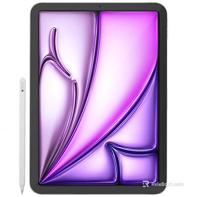 Sleek Tablet Computer With Vibrant Display Screen And Stylus Pen Accessory 3d model 
