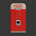 Coca-Cola Commercial Vending Machine With Red And White Exterior Design