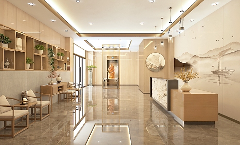 Japanese Hall Reception Front Hall 3d model