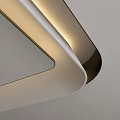 Modern Ceiling Design With Curved Gold Trim And Recessed LED Lighting Details