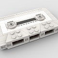 Lego toy building blocks tape recorder 3d model