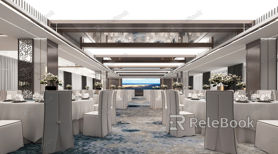 modern third floor banquet conference hall model