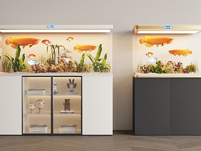 Modern fish tank aquarium model