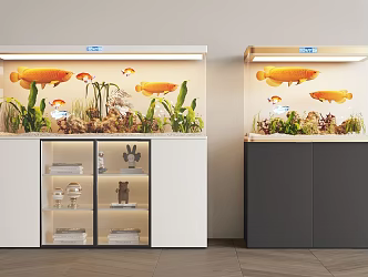 Modern fish tank aquarium 3d model