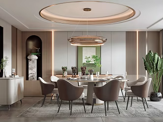 Modern Room Restaurant Room 3d model