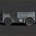 Vintage Light Blue Truck With Black Seat Square Design Elements And Tires